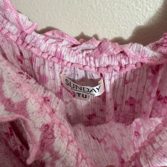 Sunday St Tropez women’s pink Cecilia off the shoulder modal dress O/S - Picture 7 of 7